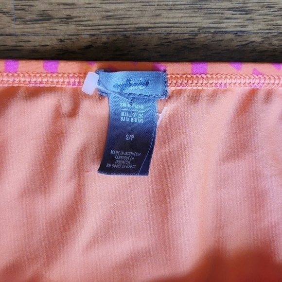 AERIE Bikini Bottom Hipster Pink Orange Small Sm New - Picture 3 of 4